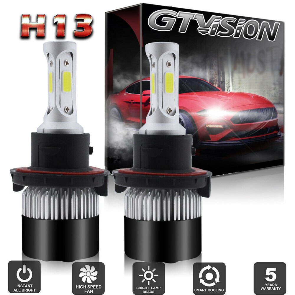 H13 LED Headlight High Low Beam COB chips for Dodge Ram 1500 2500 3500 2006-12