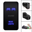 Blue LED Switch Push Button Rear Lights for Toyota Hilux Tacoma Fortuner Tundra