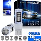 2x 7443 7515 T20 92SMD Blue Daytime Running Light High Power LED Projector Blub