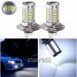2x H7 33SMD High Power LED Projector Bulbs For Car DRL Driving Fog Lights White