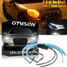 2X 30CM Car Flexible Slim Switchback LED Knight Rider Strip Light DRL Sequential