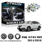 14Pcs Bright Super White LED Interior Lights Package Kit For Acura MDX 2014-2016