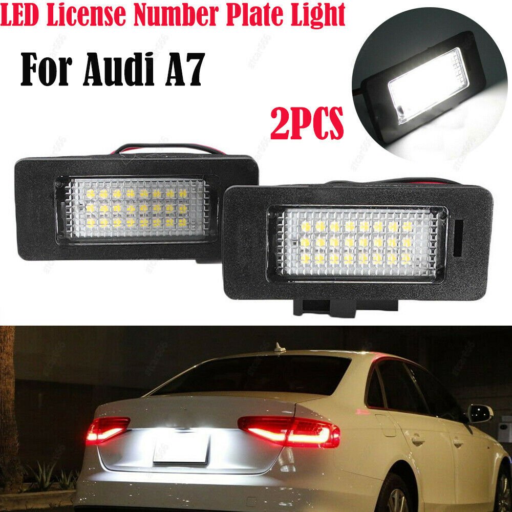 2Pcs LED License Number Plate Light For Audi A4 S4 B8 A5 Q5 TT 8J MK2 No Error