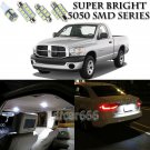 For Dodge Ram 1500 02-08 Xenon White LED Interior kit + License Plate Light 8PCS