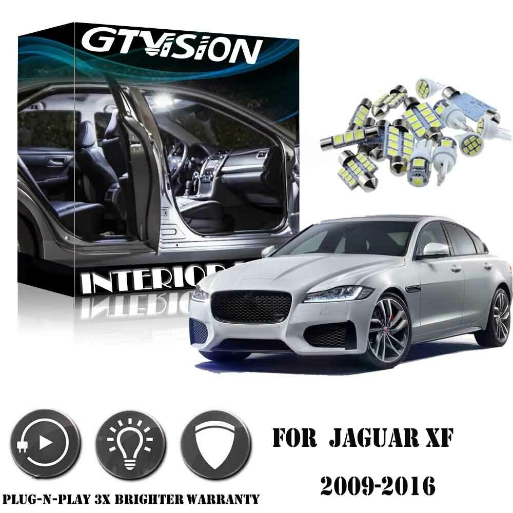 13x Super White Canbu Package Kit LED Interior Car Light For 2009-2016 Jaguar XF