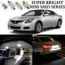 For Nissan Altima Coupe 07-15 White LED Interior kit + License Plate Light 15PCS