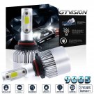 9005 HB3 LED Headlight Bulbs 1400W 210000LM Pair COB 6000K Xenon White Light Kit