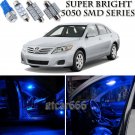 12pcs Blue LED Interior Lights Bulb Package Kit For Toyota Camry 2007-2011