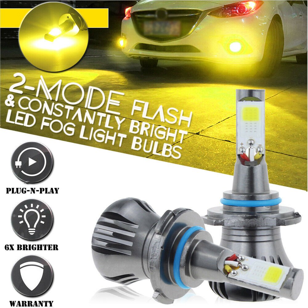 9006 Flash LED Fog Light Bulb Car Driving Lamp DRL For Dodge Ram 1500 2500 06-08