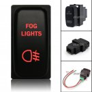 12V LED Red Push Switch FOG LIGHTS For Mitsubishi Pajero Triton MN ML Challenger