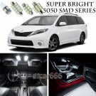 5050 SMD White LED Interior Lights Package Kit For 2011-2015 Toyota Sienna 13pcs