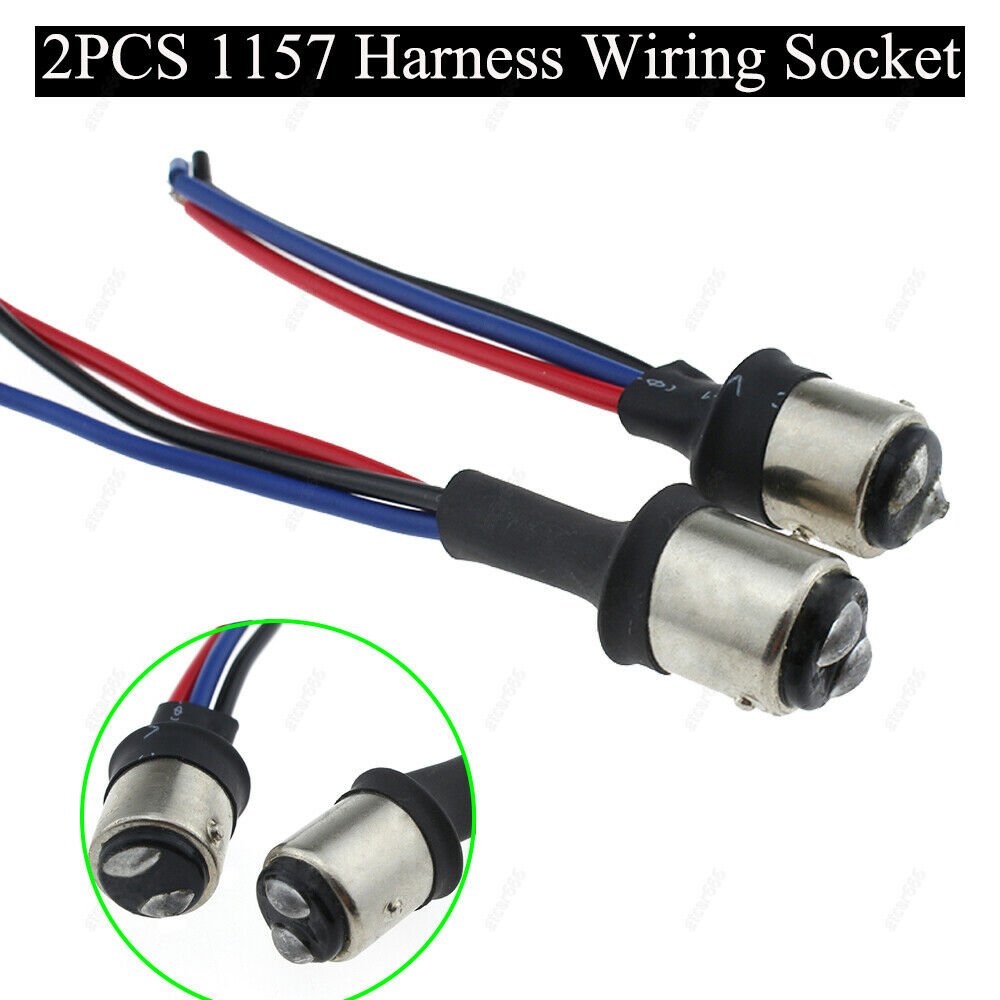 2x Decoder Pre-Wired Plug Adaptors Harness Plug Connector Socket 1157 1158 1196