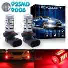 2x 92SMD Super Red HB4 9006 Led Bulbs High Power Fog Light Daytime Running Light
