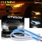 30CM LED Slim Headlight Strip Light DRL White Switchback Trun Signal Flow Amber