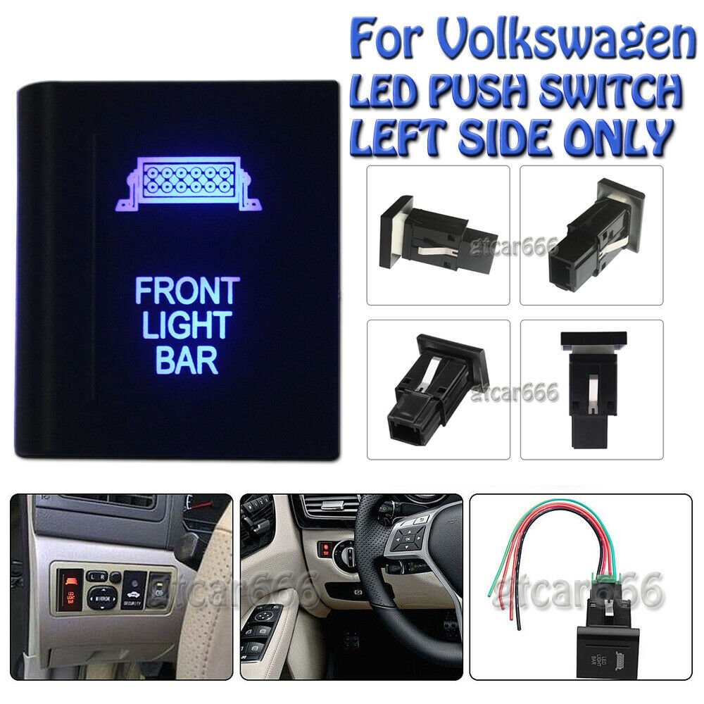 FRONT LIGHT BAR Blue Laser LED Push Switch Left Side For VW Volkswagen Amarok