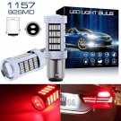 2x Red 1157 BA15D T25S 92SMD High Power LED Turn Signal Parking Light Bulbs 7528