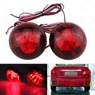 2Pcs LED Lens Rear Bumper Reflector Brake Light For Toyota Corolla 2009-2010 Red