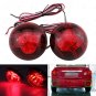 2Pcs LED Lens Rear Bumper Reflector Brake Light For Toyota Corolla 2009-2010 Red