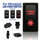 12V ZOMBIE LIGHTS Botton For Mitsubishi Pajero Triton MN ML Red LED Push Switch
