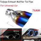 Universal Dual Exhaust Tail Pipe Tip Muffler Vehicle Stainless Steel Chrome Trim