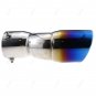 Universal Dual Exhaust Tail Pipe Tip Muffler Vehicle Stainless Steel Chrome Trim