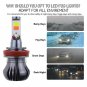 2X H11 H9 H8 COB LED Fog Driving Light Bulbs High Power Blue Lamps w/ Flash Mode