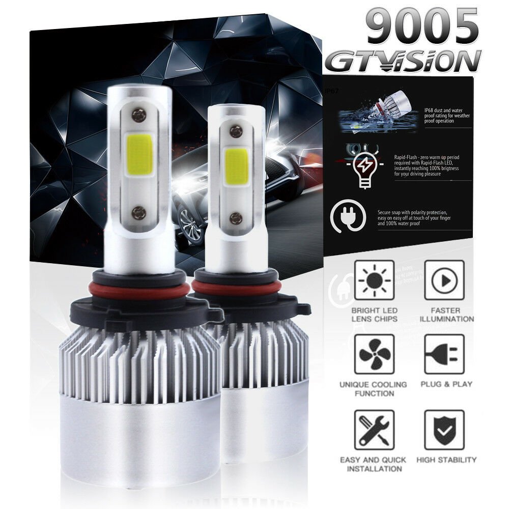 1400W 210000LM LED Headlight Conversion High Beam 9005 9145 HB3 Bulb 6000K White