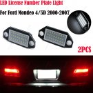 2x Car Rear LED Number License Plate Light Lamp For Ford Mondeo MKIII4/5D 00-07