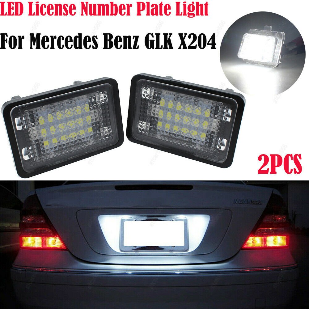2x Led License Plate Number Light For Mercedes Benz GLK (X204) 2008-15 No Error