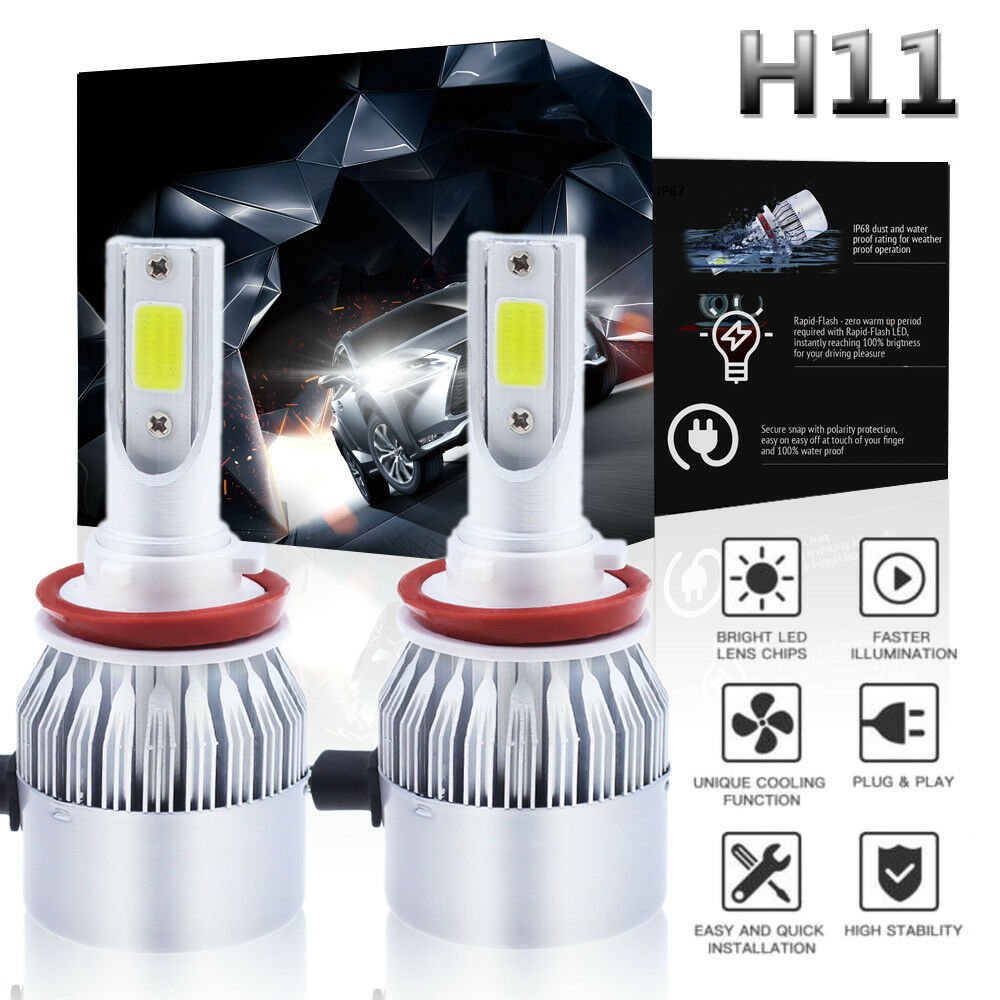 LED Headlight Kit H8 H9 H11 1300W 195000LM Low Beam Fog Light HID Xenon White
