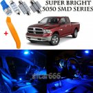 10x Ultra Blue Interior LED Lights Kit + TOOL For 2010 - 2017 RAM 1500 2500 3500