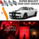 13 x Ultra Red Interior LED Lights Kit + TOOL For 2015-2018 Dodge Challenger