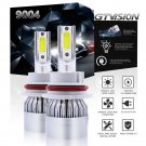 Pair 9004 HB1 LED Headlight Kit For Dodge Ram 1500 2500 3500 Hi/Low Beam 6000K