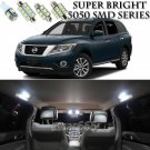 16X Xenon SMD White LED Interior Light Package Kit For 13-17 Nissan Pathfinder