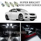 5050 SMD White LED Interior Lights Package Kit For 08-14 Infinit G37 Coupe 11pcs