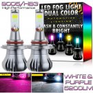 9005 9145 H10 High Power Dual Color 2-Mode Flash Blinking LED Fog DRL Light Bulb
