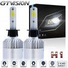 2PCS H1 LED Headlight Conversion Kit 1400W 210000LM COB 6000K White Light Bulbs