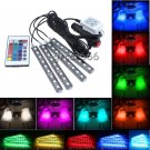 RGB Color Glow LED Car Interior Under Dash Footwell Lighting Kit Accent Light