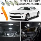 7 x Xenon White Interior LED Lights Kit + TOOL For 2010-2015 Chevy Camaro