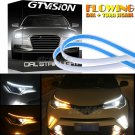 2x 45CM LED DRL Daytime Running Strip Light Sequential Flowing Turn Signal DRL