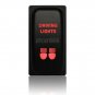 12V DRIVING LIGHTS Botton For Mitsubishi Pajero Triton MN ML Red LED Push Switch