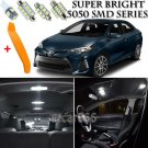 9 x Xenon White Interior LED Lights Kit + TOOL For 2016 - 2018 Toyota Corolla