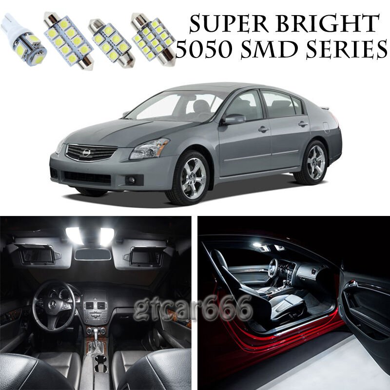 5050 SMD White LED Interior Lights Package Kit For 2004-2008 Nissan Maxima 13pcs