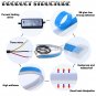 45CM Flexible DRL Sequential Switchback Blue Amber LED Knight Rider Strip Light