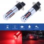 2X 15SMD H3 Red Projector LED Fog Driving Light Bulbs Daytime Running Light DRL