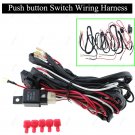 Five Plugs Wiring Loom Harness Light Bar Push button Switch Kits 12V 40A Relay
