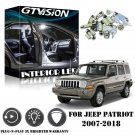 6x White LED Lights Interior Package Kit For 2007 - 2016 2017 2018 Jeep Patriot