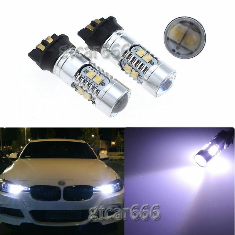2xWhite Error Free PW24W Bulb LED DRL Daytime Running Light For BMW F30 3 Series