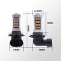 2x 92SMD 9005 HB3 Car LED Bulb Fog Light Lamp Pink Purple Daytime Running Lights