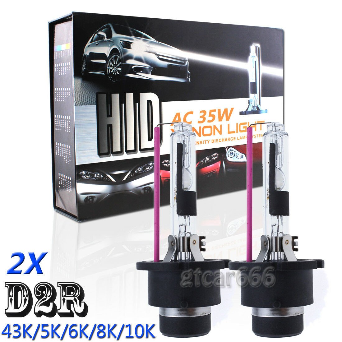 2X 35W D2R HID Xenon Headlight Bulbs OEM Low Beam Light For Mitsubishi Outlander